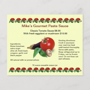 Classic Gourmet Pasta Sauce 4.5" x 5.6" Flyer