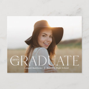 Classic Grad Editable Colour Graduation Postcard