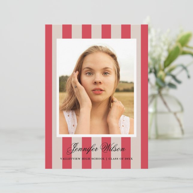 Classic Grad graduation announcement (Standing Front)