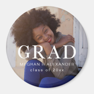 Classic Graduate Photo and Name Magnet