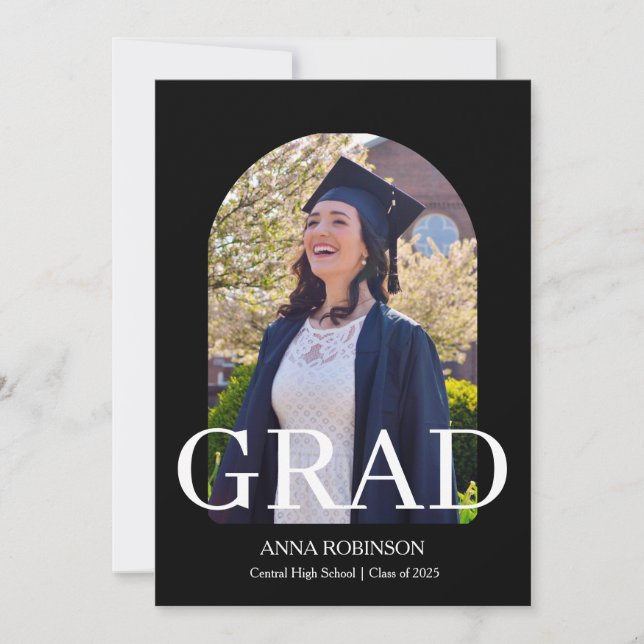 Classic Graduate Photo Template Graduation (Front)