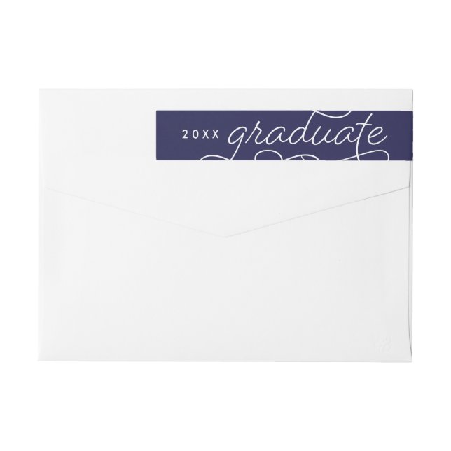 Classic Graduate Wrap Around Return Address Label (Back)