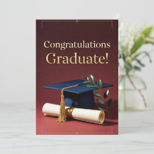 Classic Graduation Achievement Theme Holiday Card