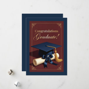 Classic Graduation Achievement Theme Holiday Card