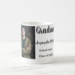 Classic graduation add photo name class year schoo coffee mug
