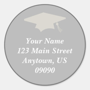 Classic Graduation Address Label (Grey)
