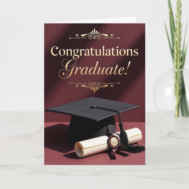 Classic Graduation Ceremony Theme Card (Front)