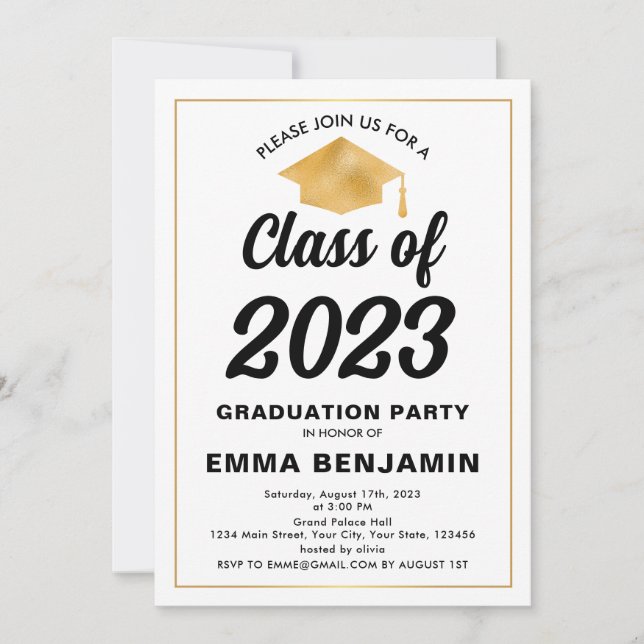 Classic Graduation Invitation (Front)