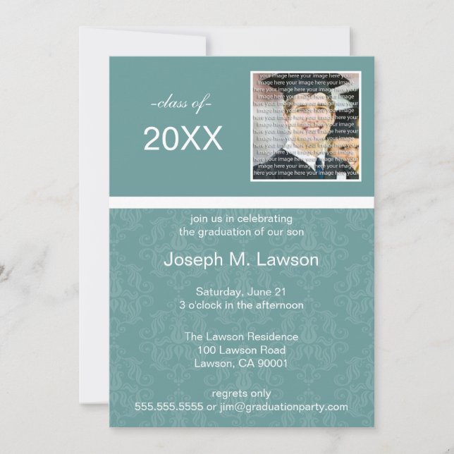 Classic Graduation Party Invitation (Front)