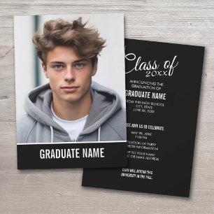 Classic Graduation Photo Announcement and Party