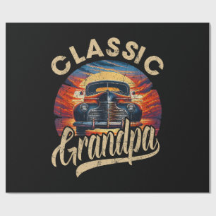 Classic Grandpa Funny Saying Car Lover Men Dad Pap Wrapping Paper