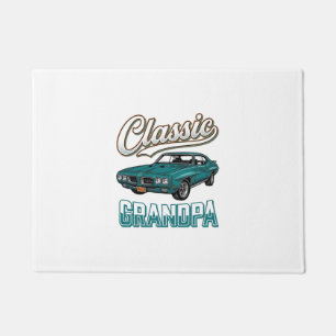 Classic Grandpa Vintage Car T-Shirt Design_1 Doormat