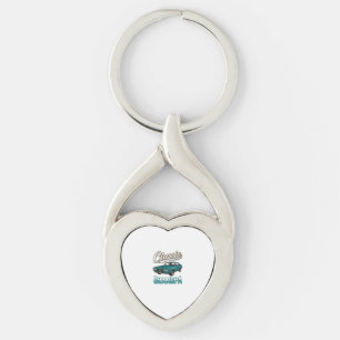 Classic Grandpa Vintage Car T-Shirt Design_1 Key Ring