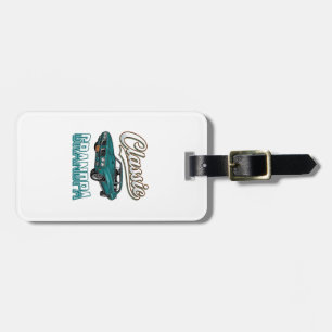 Classic Grandpa Vintage Car T-Shirt Design_1 Luggage Tag