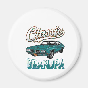 Classic Grandpa Vintage Car T-Shirt Design_1 Magnet