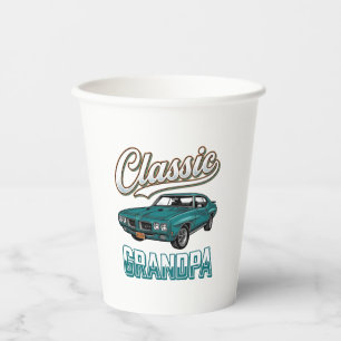 Classic Grandpa Vintage Car T-Shirt Design_1 Paper Cups