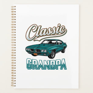 Classic Grandpa Vintage Car T-Shirt Design_1 Planner