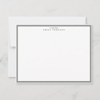 Classic Gray Frame Note Card