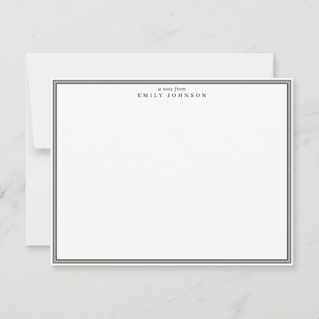 Classic Gray Frame Note Card (Front)