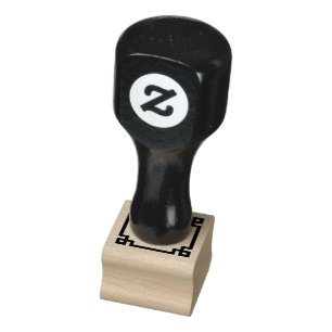 Classic Greek Key Border Monogram Rubber Stamp