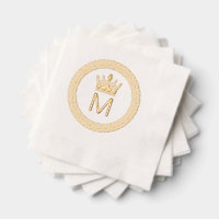 Classic Greek Key S Framed Initial Crown Monogram