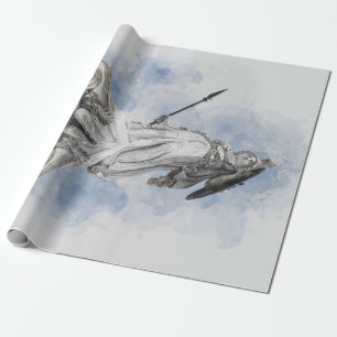 Classic Greek Statue Athena Elegant Ancient Art  Wrapping Paper