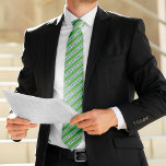 Classic Green and Navy Stripes Tie<br><div class="desc">Classic stripes design that can be easily personalised for a father's day gift,  wedding party gifts for your groomsmen,  corporate events,  etc</div>