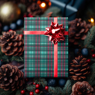 Classic Green and Red Plaid Pattern – Festive Wrapping Paper