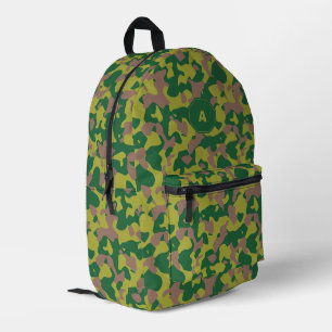 Classic Green & Brown Camouflage Army Pattern Printed Backpack
