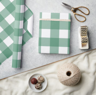 Classic Green  Buffalo Plaid Christmas  Wrapping Paper