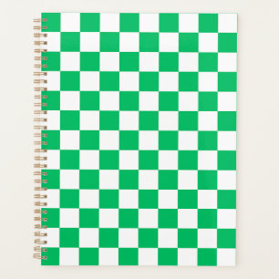 Classic green chequered planner