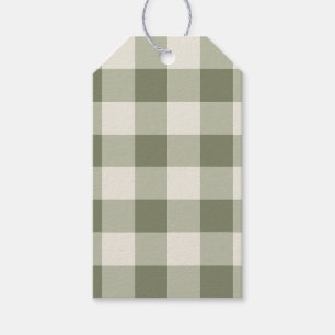 Classic Green Farmhouse Gingham Style Napkins Gift Tags
