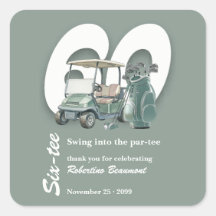 Classic Green Golf Bag Clubs 60th Birthday