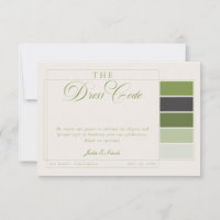 Classic Green Ivory Calligraphy Formal Dress Code