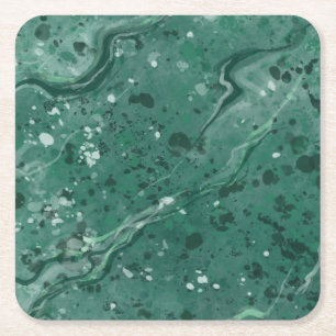 Classic Green Marble Drink Coasters