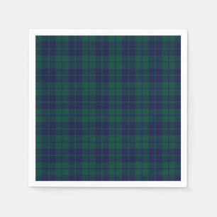 Classic Green Navy Tartan Plaid Pattern  Napkin