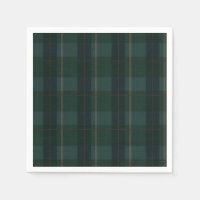 Classic Green Plaid Bear Baby Shower