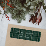 Classic Green Plaid Christmas Return Address<br><div class="desc">Classic Green Plaid Christmas Return Address label coordinates beautifully with any of our Christmas cards,  to set the tone for a festive season!</div>