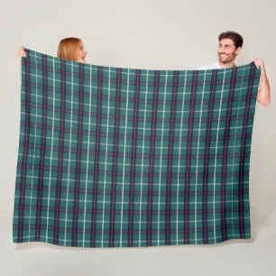 Classic Green Plaid Fleece Blanket 