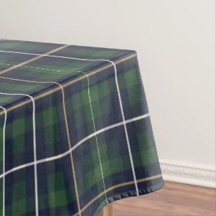 Classic Green Plaid Tartan  Tablecloth