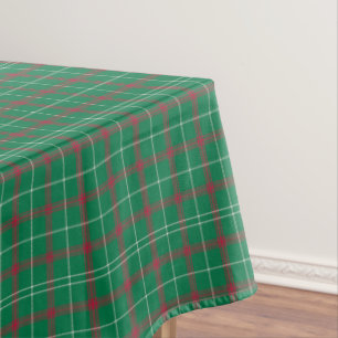 Classic Green Red Plaid  Tablecloth