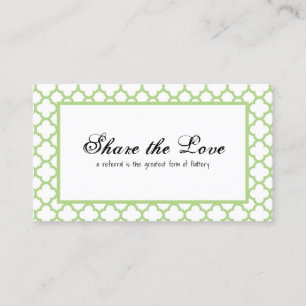 Classic Green Scallop Refer a Friend Referral Card