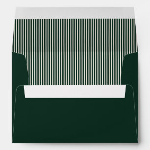 Classic Green Stripes Christmas Envelope