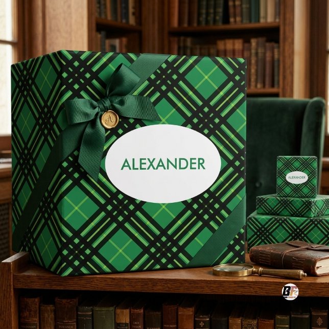 Classic Green Tartan Plaid Pattern Wrapping Paper (Creator Uploaded)