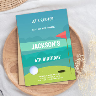 Classic Green Tee Theme for Kids or Adults Invitation