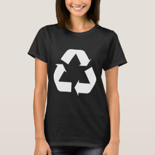 Classic green-white recycle sign design standard  T-Shirt