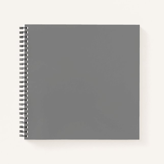 Classic Grey 8.5" x 8.5" Deluxe Spiral Notebook (Front)