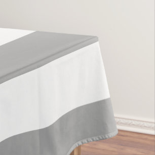 Classic grey and white vintage stripes tablecloth