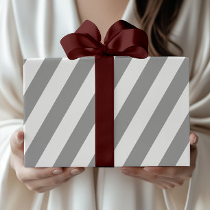 Classic grey and white vintage stripes wrapping paper