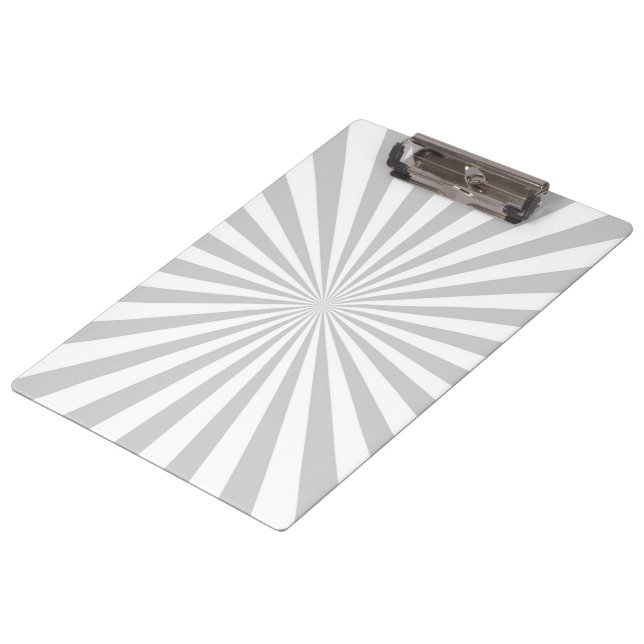 Classic Grey Burst Spinning Wheel Customise This! Clipboard (Angled)